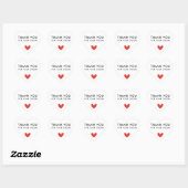 Sticker Cœur COMMANDE EMBALLAGE MERCI coeur mignon (Feuille)