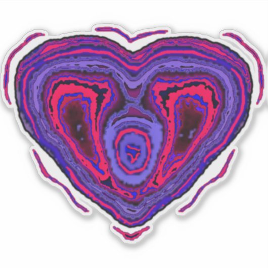 Sticker Coeur complexe (Devant)