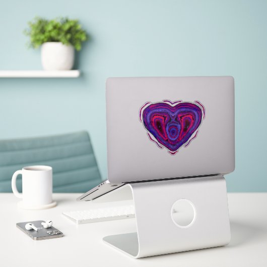 Sticker Coeur complexe (Ordinateur portable sur le bureau)