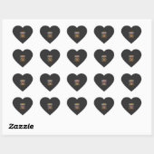 Sticker Cœur Comptable Aime Halloween Citrouille Comptable Desi (Feuille)