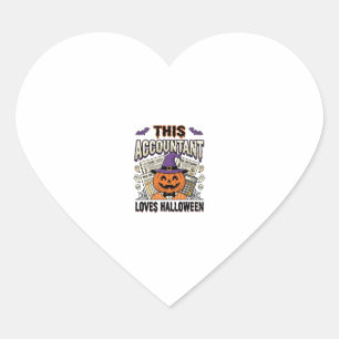 Sticker Cœur Comptable Halloween Drôle Saison fiscale effrayant