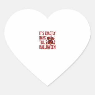 Sticker Cœur Compteur de Halloween Citrouilles Cimetière Horreu