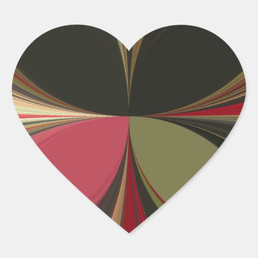 Sticker Cœur Conception abstraite avec lignes de flux Imprimer (Devant)