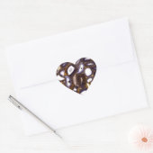 Sticker Cœur Conception d'Agate blanc Brown violet (Enveloppe)