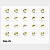 Sticker Cœur Conception de bourdon sois toi-même (Feuille)