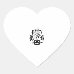 Sticker Cœur Conception de chemise Chauve-souris Citrouille Joy