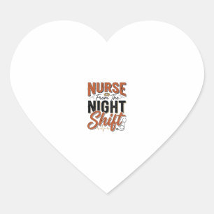 Sticker Cœur Conception de chemise de nuit de garde d'infirmièr