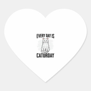Sticker Cœur Conception de chemise drôle pour amateur de chat d