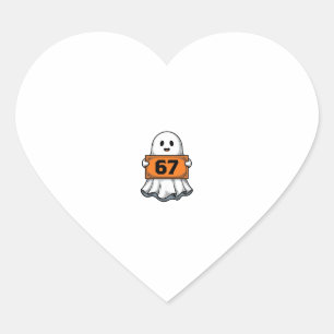 Sticker Cœur Conception de chemise Halloween Vintage Ghost Numb