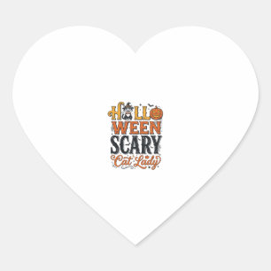 Sticker Cœur Conception de chemise pour chat vintage Halloween