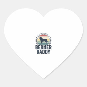 Sticker Cœur Conception de chemise vectorielle Berner Daddy Vin