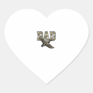 Sticker Cœur Conception de chemise vectorielle Camo Papa Canard