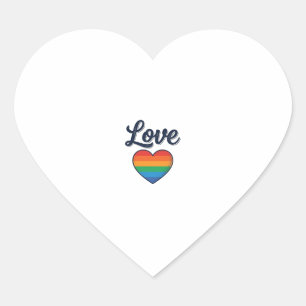 Sticker Cœur Conception de chemise vectorielle Love Rainbow Hea