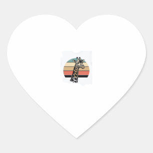 Sticker Cœur Conception de chemise vectorielle Safari Coucher d
