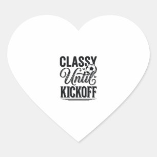 Sticker Cœur Conception de chemise vintage de football Classy U