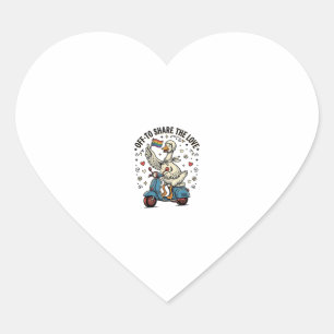 Sticker Cœur Conception de chemise vintage Funny Goose Scooter
