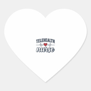 Sticker Cœur Conception de chemise vintage infirmière de télé-s