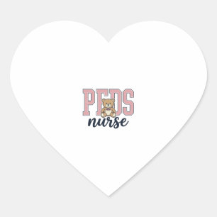 Sticker Cœur Conception de chemise vintage Ourson Infirmière en