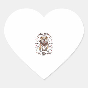 Sticker Cœur Conception de chemise vintage Saint-Valentin Bulld