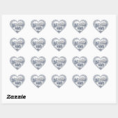 Sticker Cœur Conception de coeur de l'héritage kurde (Feuille)
