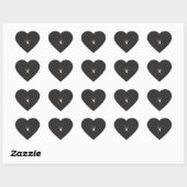 Sticker Cœur Conception de fantôme d'Halloween de professeur fa (Feuille)