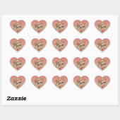 Sticker Cœur Conception de la Saint-Valentin Sois Mien avec Cœu (Feuille)