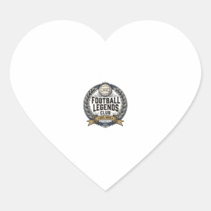 Sticker Cœur Conception de maillot de football vintage Club Foo