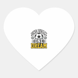 Sticker Cœur Conception de maillot de football Vintage One Team