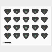 Sticker Cœur Conception de maison hantée de dame de chat effray (Feuille)