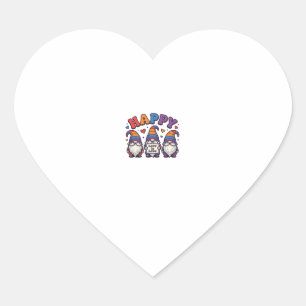 Sticker Cœur Conception de t-shirt arc-en-ciel Gnome Mois de la