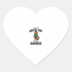 Sticker Cœur Conception de T-Shirt avec Gravure Vintage Savage