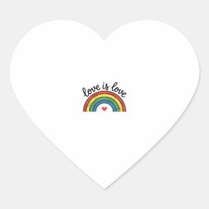 Sticker Cœur Conception de t-shirt cœur arc-en-ciel vintage Lov