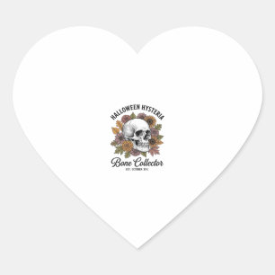Sticker Cœur Conception de T-shirt de collectionneur de crâne d