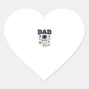 Sticker Cœur Conception de T-shirt Vector Space Astronaute Papa