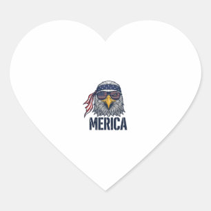 Sticker Cœur Conception de T-shirt Vintage Patriotic Eagle Meri