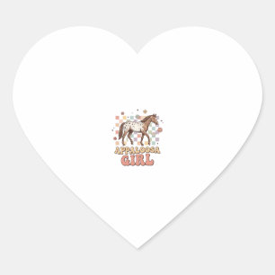 Sticker Cœur Conception de T-Shirt Western Cheval Vintage Fille