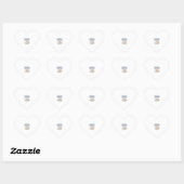 Sticker Cœur Conception de tee-shirt graphique tendance Licorne (Feuille)