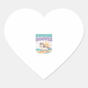 Sticker Cœur Conception de tee-shirt graphique tendance Licorne