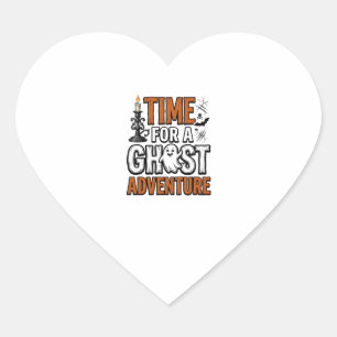 Sticker Cœur Conception de typographie vintage Halloween Ghost