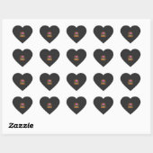 Sticker Cœur Conception de vampire Halloween Croissance de mes (Feuille)