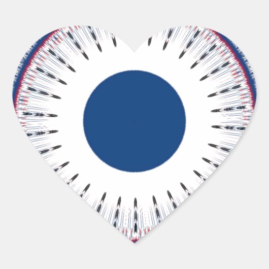 Sticker Cœur Conception élégante des yeux énergétiques : un Mot (Devant)