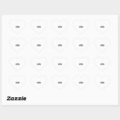 Sticker Cœur Conception graphique de maman vache mignonne arc_1 (Feuille)