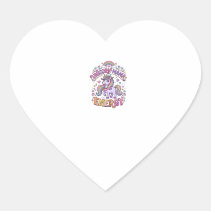 Sticker Cœur Conception Zazzle Colorée Énergie Maman Licorne_1