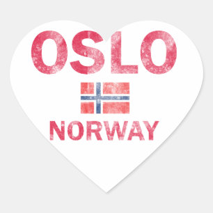 Sticker Cœur Conceptions d'Oslo Norvège