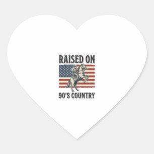 Sticker Cœur Conçu pour Chemise Western Cowboy Country 90s_
