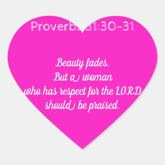 Sticker Cœur Conférence des femmes sur le verset des écritures  (Devant)