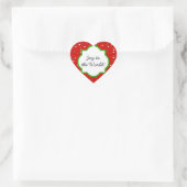 Sticker Cœur Confetti de Noël ・ Arrosage de cannelle chaude rou (Sac)