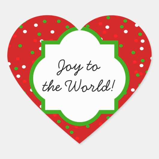 Sticker Cœur Confetti de Noël ・ Arrosage de cannelle chaude rou (Devant)