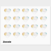 Sticker Cœur Confetti d'or rose Aqua Jaune (Feuille)