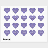 Sticker Cœur confiture de bleuet violet fait maison avec amour (Feuille)